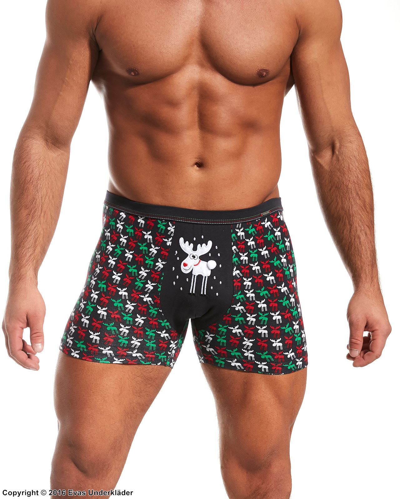 Boxershorts, reinsdyr, Juletema